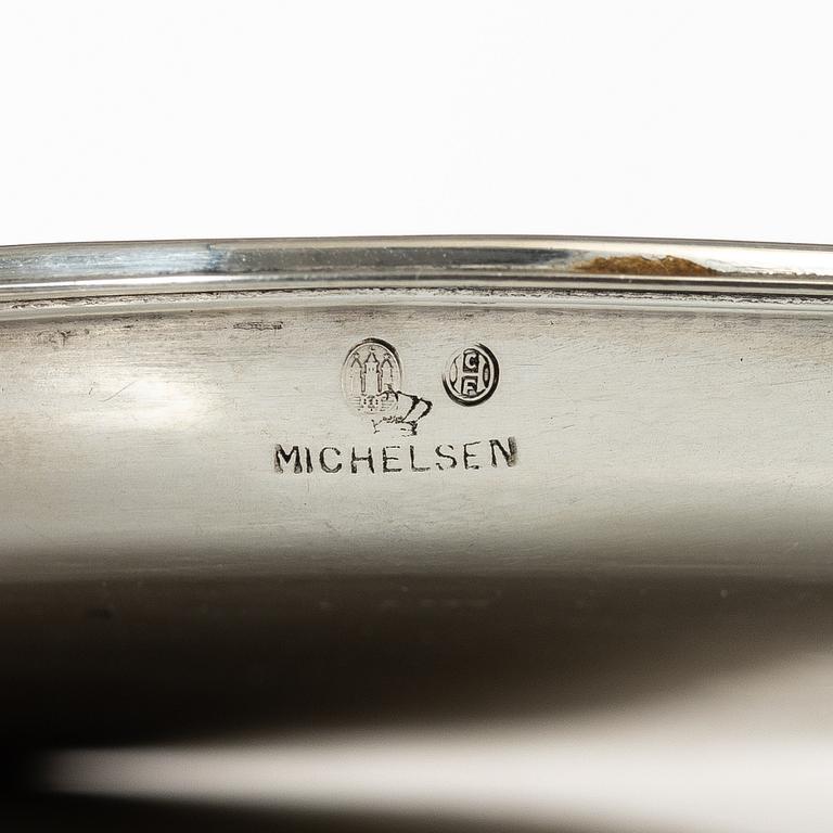 Two silver dishes and a bowl, silver, including with mark of A Michelsen, Denmark 1929.