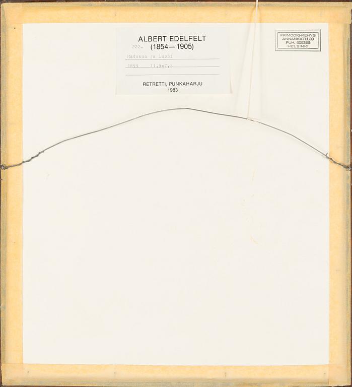 Albert Edelfelt, etsning, signerad.