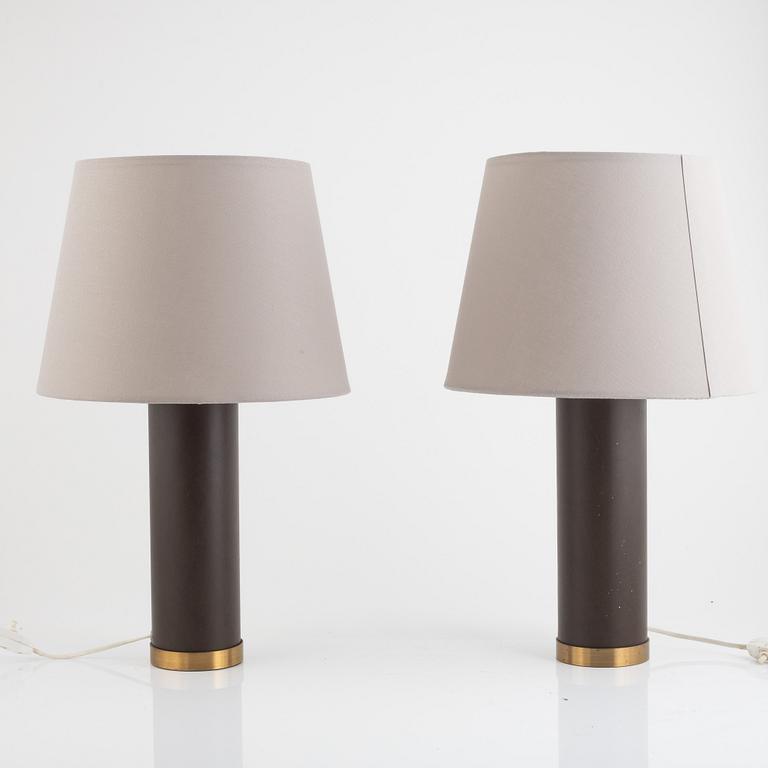 Table lamps, a pair, late 20th century.