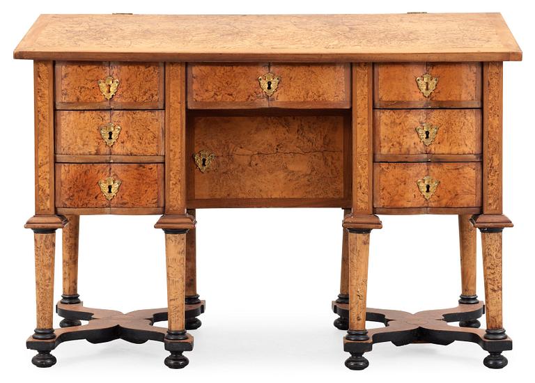 A Swedish late Baroque 18th century writing desk with fall front.