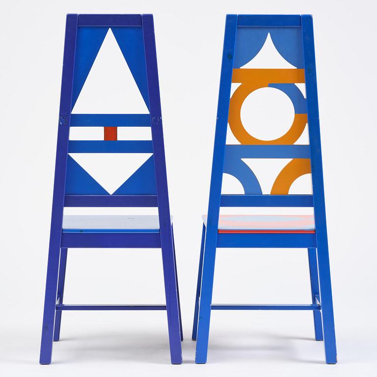 Mårten Andersson, a set of six chairs, "Från gryning till natt" (From Dawn to Night), 1998.