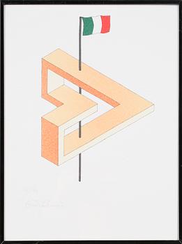 OSCAR REUTERSVÄRD, 15 st, mapp av färglitografier, signerade och numrerade.