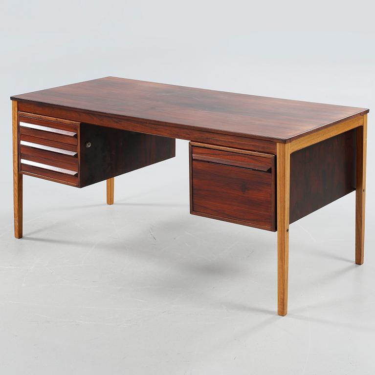 A Torbjørn Afdal, palisander desk, Bruksbo for Haug Snekkeri AS, 1960s.