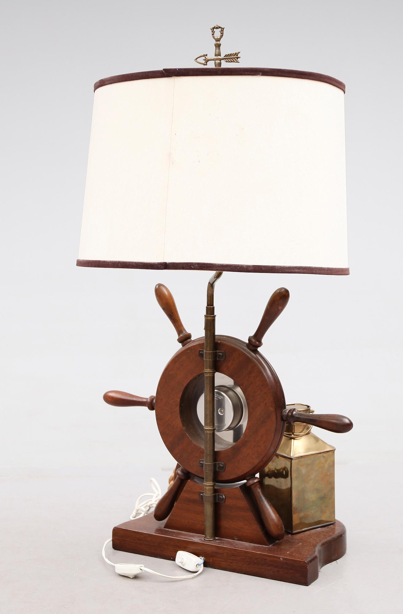 BORDSLAMPA, nautisk modell, England, 1900-talets andra hälft.