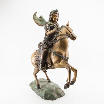 Unknown artist 19th/20th century, Horseman on horseback.