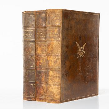 Bröderna von Wright, bokverk, 3 band, "Svenska fåglar", A. Börtzells tryckeri AB, Stockholm, 1927-1929.