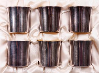 BÄGARE, 6 st, silver. GAB, 1966.