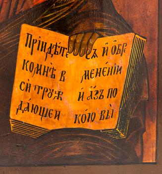 A Russian icon, Old believers workshop, last quarter of the 19th century.