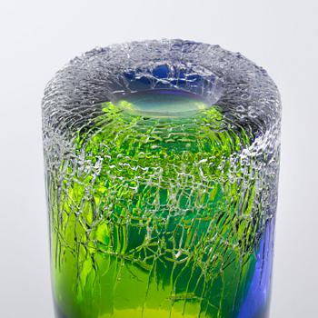 A glass vase by Göran Wärff for Kosta, signed and numbered, second half of the 20th century.