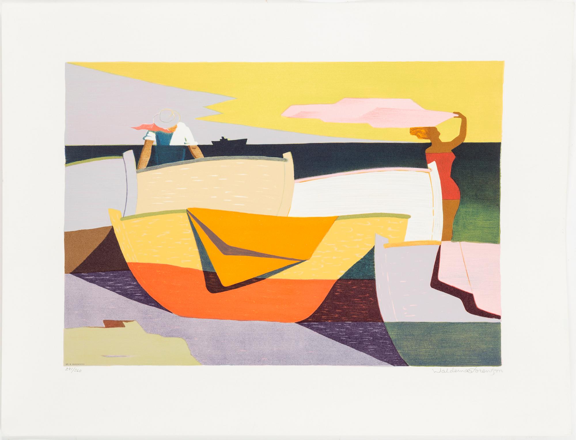 WALDEMAR LORENTZON, lithograph in colours, signed and numbered 241/360.
