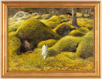 Thure Wallner, Hare in a Summer Landscape.