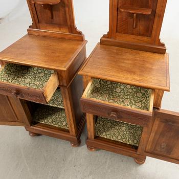 Nightstands, a pair, first half of the 20th century.