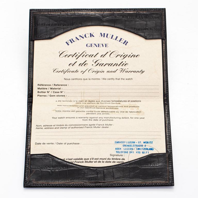 Franck Muller, Long Island, Perpetual Calendar, 44 x 32 mm, 18K white gold, automatic.