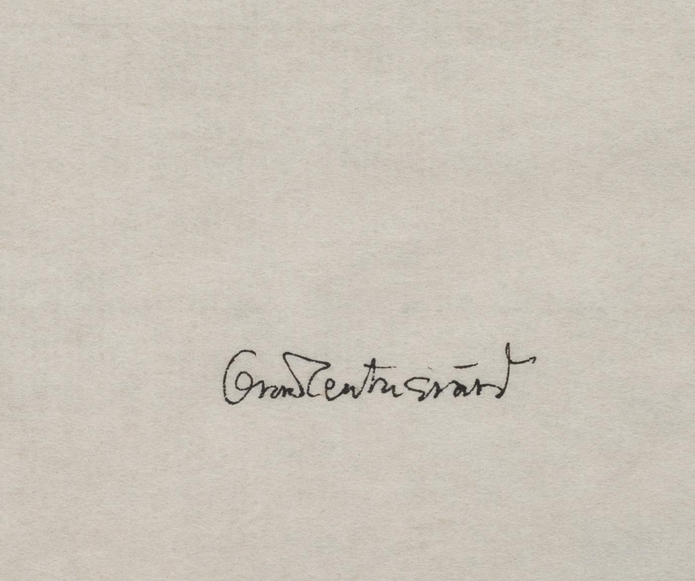 OSCAR REUTERSWÄRD, 2 st, tusch på papper och litografi, signerad och numrerad 5/100.