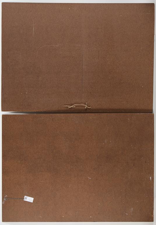 Two commercial poster for driving license, 1950/60s, Ljunglöfs, Stockholm.