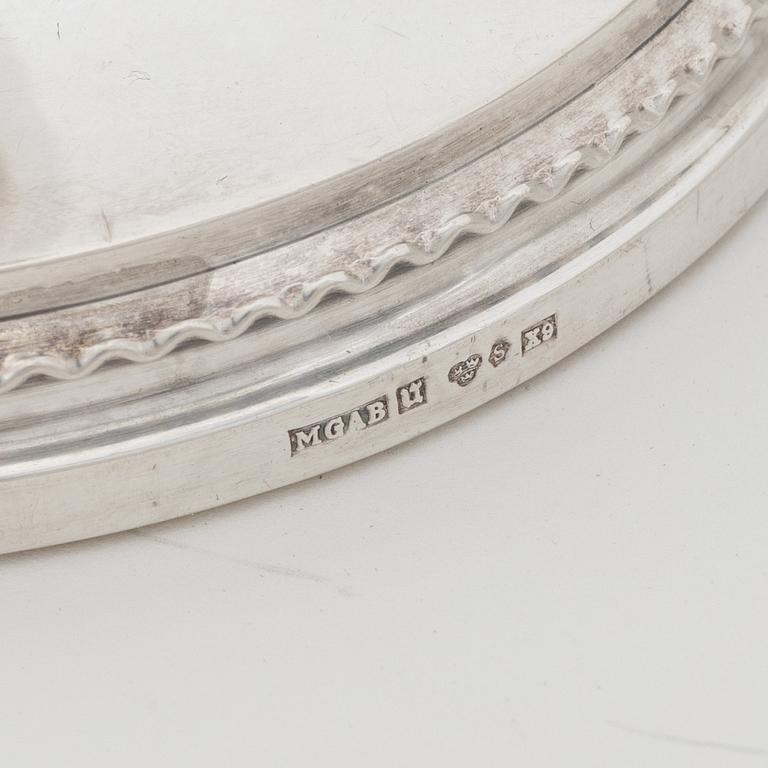 Three pairs of silver candlesticks, Finnish and Swedish hallmarks 1927-1972.