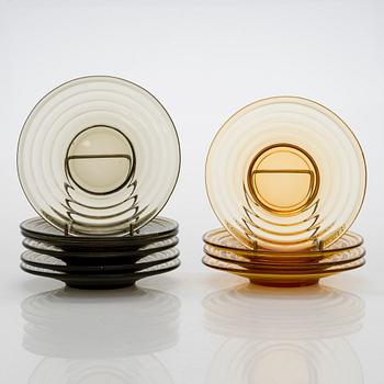 Aino Aalto, a set of ten glass plates, 1930-tal.