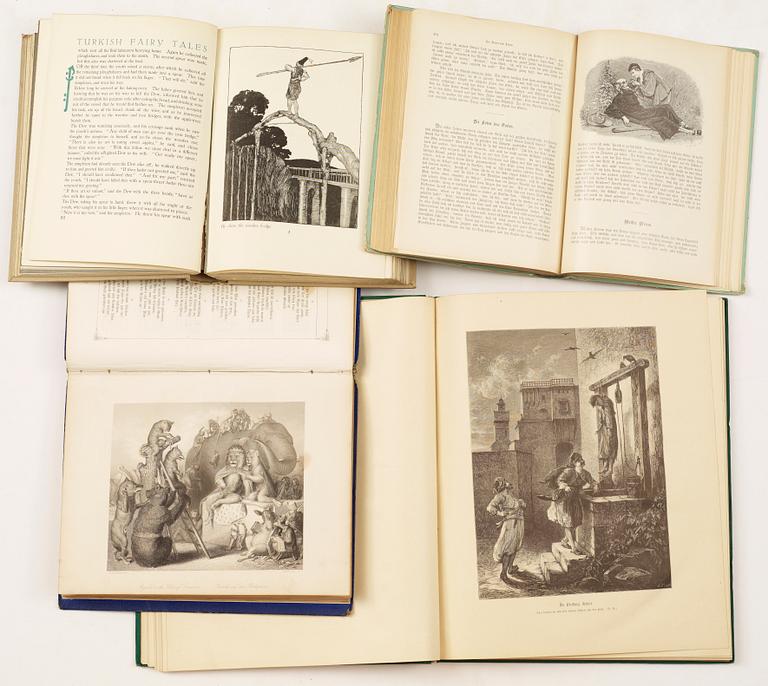 PARTI SAGOBÖCKER, 14 vol, bla "Konunga-Sögur" av Snorre Sturlasson, Stockholm 1816-29.