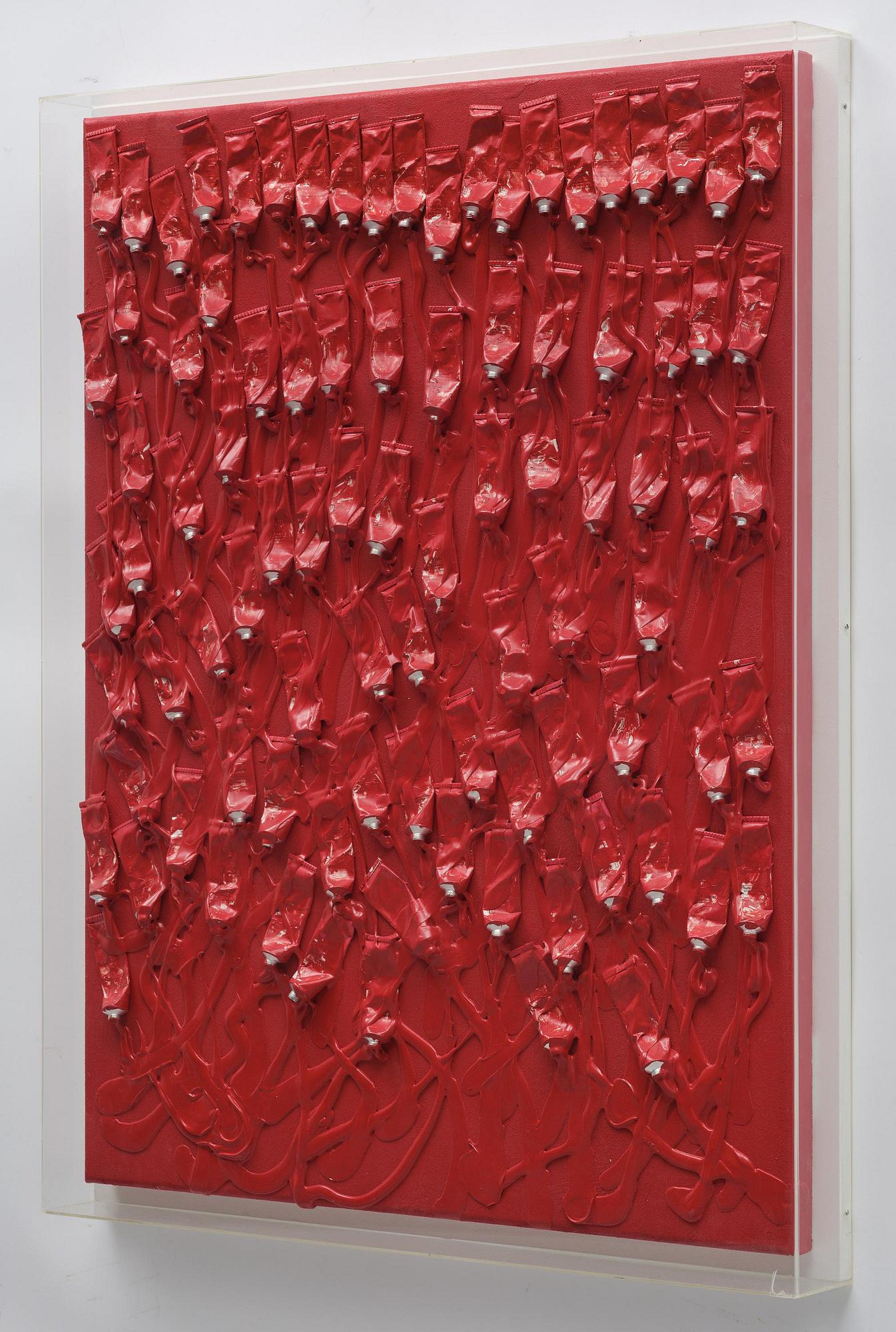 Arman (Armand Pierre Fernandez), "Monochrome accumulation no 5007".