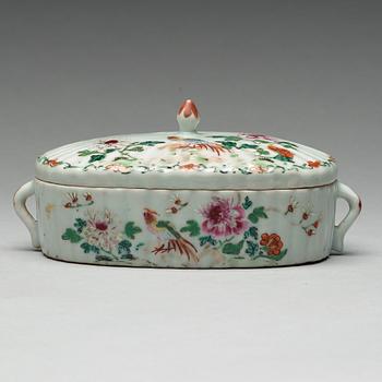 A famille rose tureen with cover, Qing dynasty, Qianlong (1736-95).