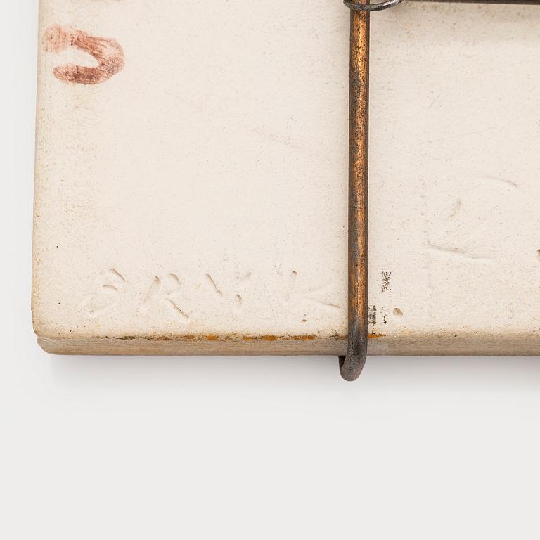 Rut Bryk, relief, stoneware, signed BRYK.