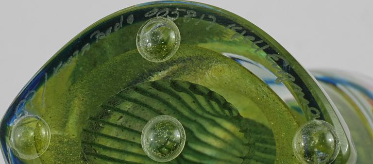 SKULPTUR, glas, Kjell Engman, Kosta, sent 1900-tal.
