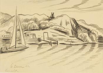 AGNES CLEVE, blyerts. Signerad a cleve och daterad -42.