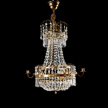 LJUSKRONA, gustaviansk stil, 1900-talets första hälft, höjd 65 cm.