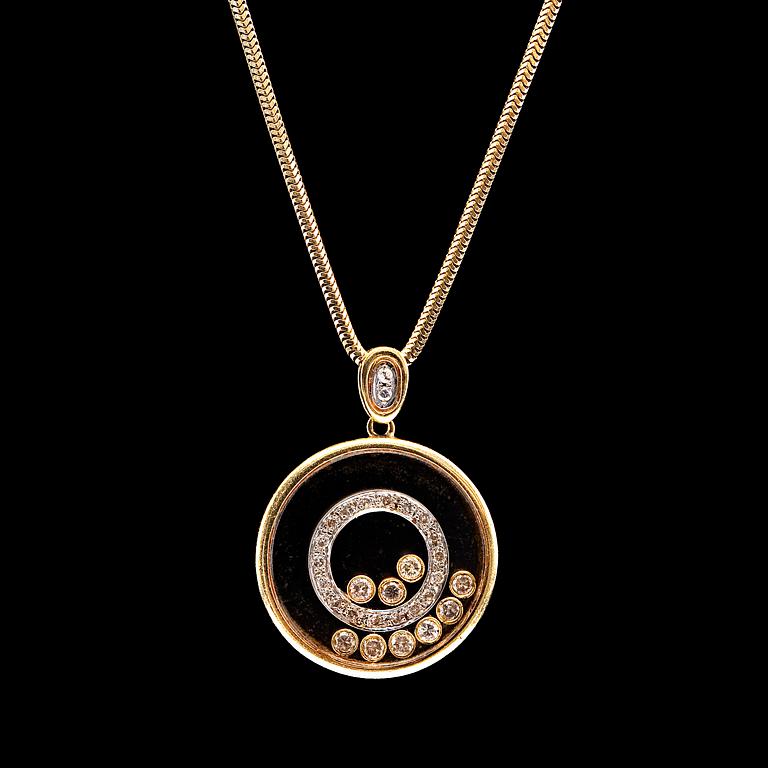 PENDANT / CHOPARD "Happy diamonds"  27 hovering diamonds c. 0.35 ct.