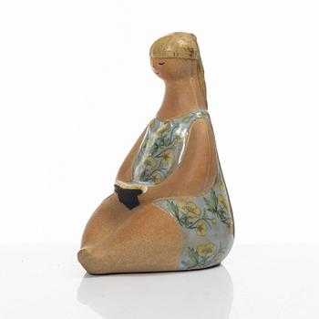 Lisa Larson, figurin, stengods, "Amalia" ur serien "ABC-flickor", Gustavsberg.