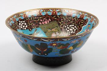 SKÅL, cloisonné. Japan. Sekelskiftet 1800/1900.