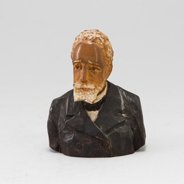 AXEL PETERSSON DÖDERHULTARN, träskulptur, snidat och delvis bemålat trä.