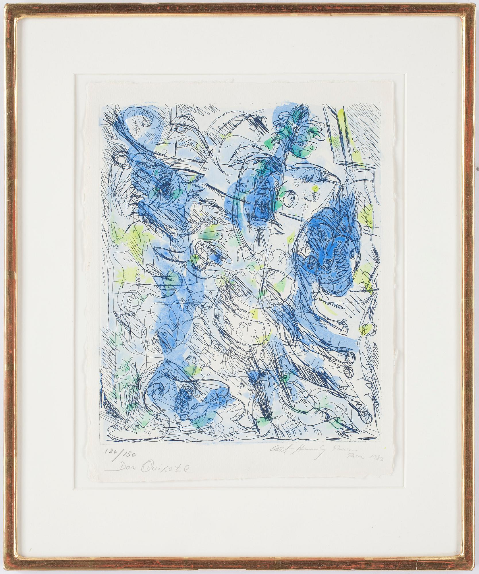 CARL-HENNING PEDERSEN, färglitografi, numrerad 120/150, signerad.