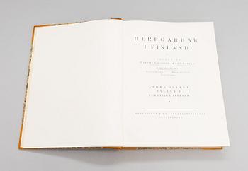 Böcker, 3 band, "Herrgårdar i Finland I-III", Söderström & C:o Förlagsaktiebolag Helsingfors 1928-30.