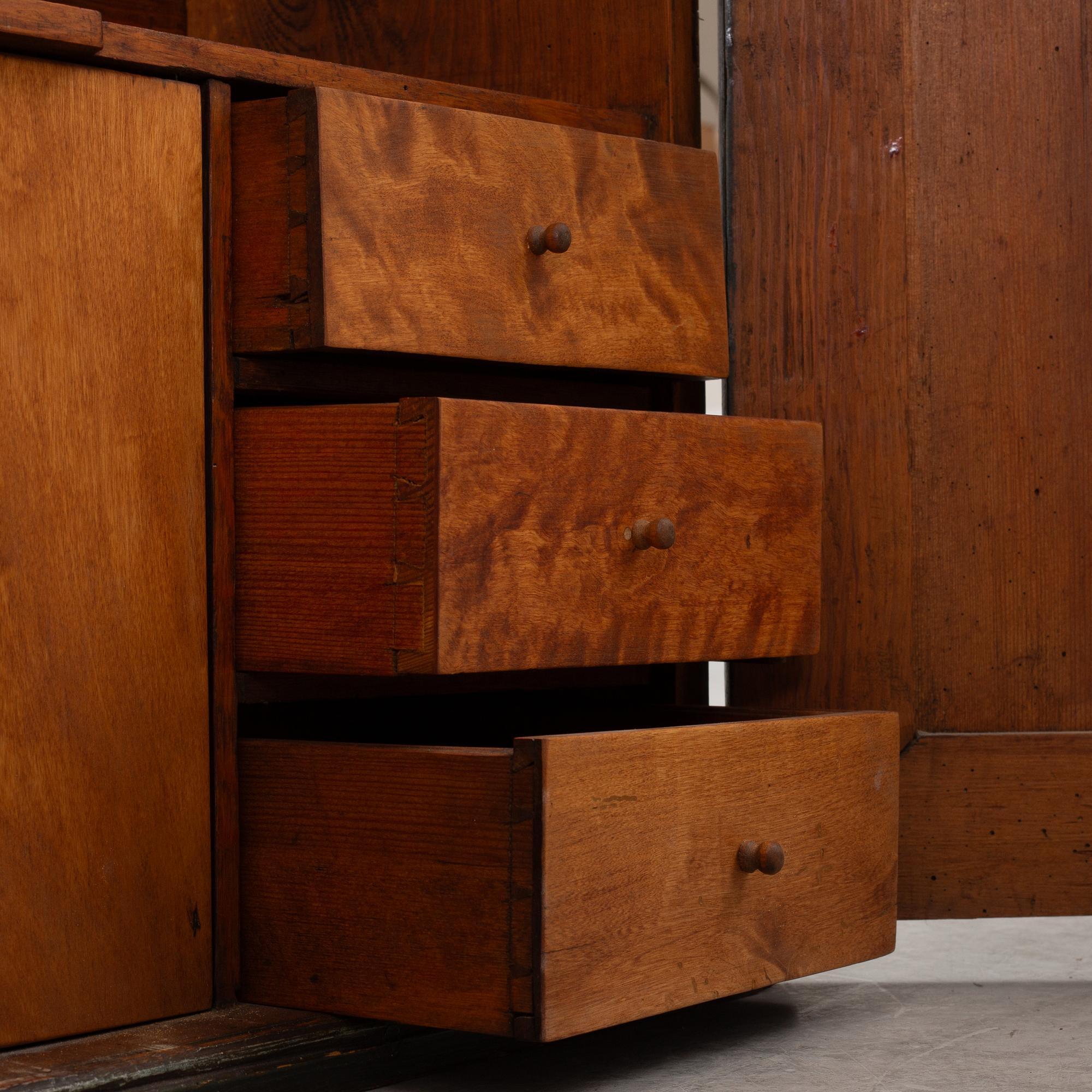 A wall-hanged cabinet, Sweden, dated 1851.