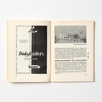 Stockholm Exhibition 1930, catalogue and brochures, three pieces, provenance Gunnar Asplund.