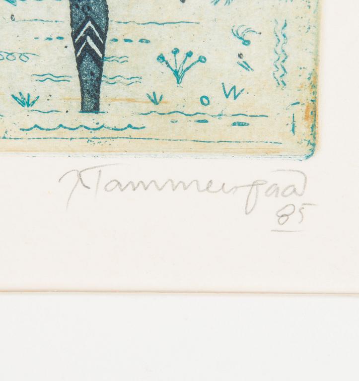 JUHA TAMMENPÄÄ, etsning och akvatint, signerad, daterad 85 och numrerad 5/50. Konstnärens avdrag.