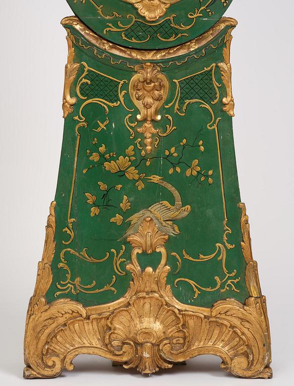 A rococo longcase clock by P. Ernst (watchmaker in Stockholm 1753-84).