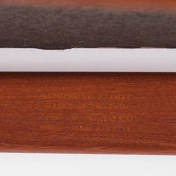 Hans J. Wegner, a set of eight teak chairs model "W2", C.M. Madsens Fabriker, Denmark 1950s.