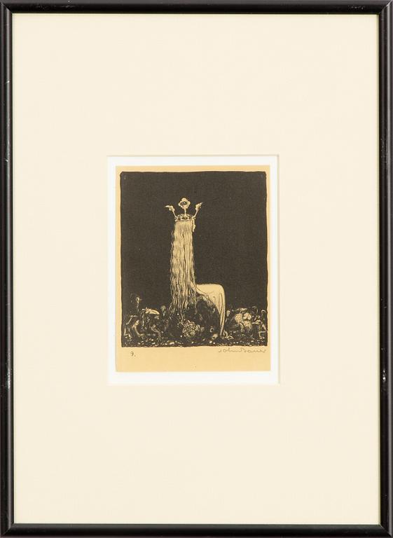 John Bauer, "Prinsessan och småtrollen".