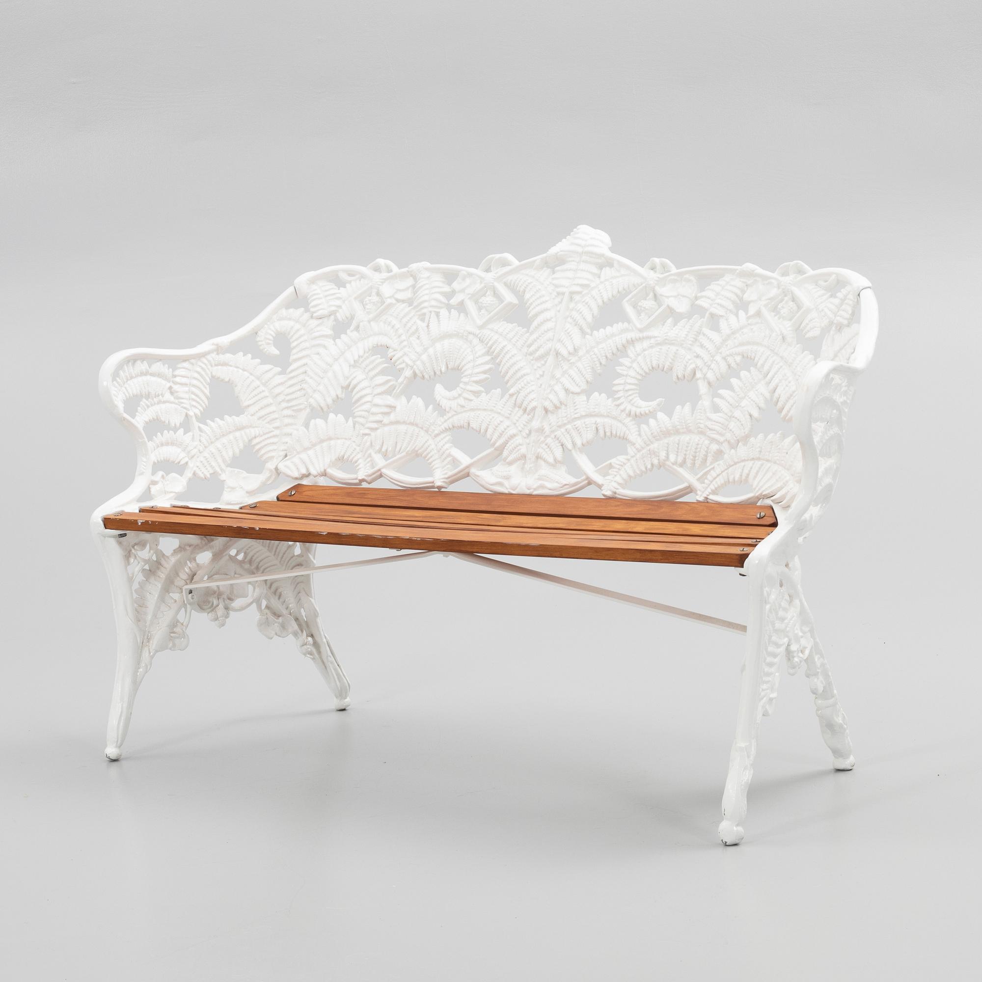 Garden sofa, "Ormbunke", Melins Metal Foundry Anderstorp, 20th century.