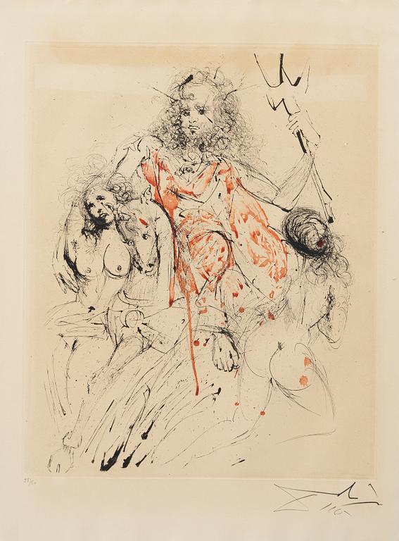 Salvador Dalí, "Poseidon", from "Mythologie".