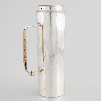 Ove Bohlin Silversmide, a sterling silver pitcher with cover, Stockholm, Sweden, 1963.