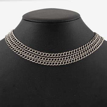 Collier, silver, folkdräktsmycke.