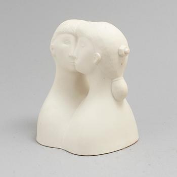 STIG LINDBERG, figurin, parian, "De Tu", ur serien "Figurin". Gustavsberg, 1970-tal.