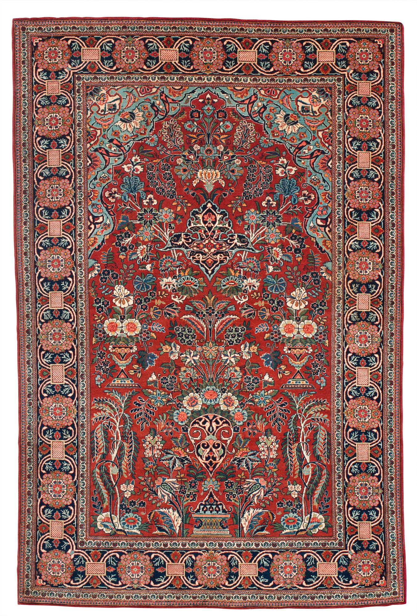 SEMI-ANTIQUE KASHAN. 203 x 136 cm.