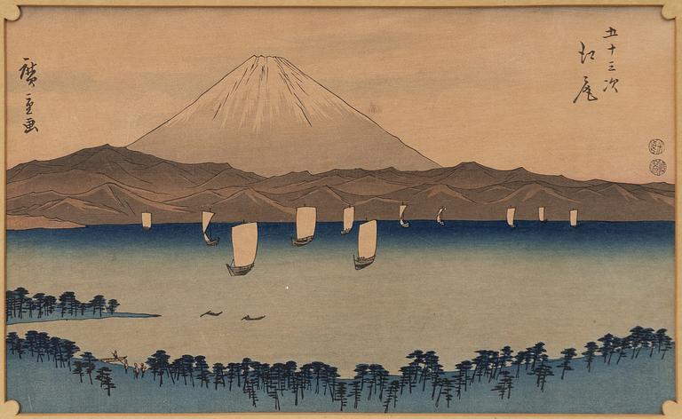 Ando Utagawa Hiroshige, after, 'Ejiri' 江尻, early 1900s.