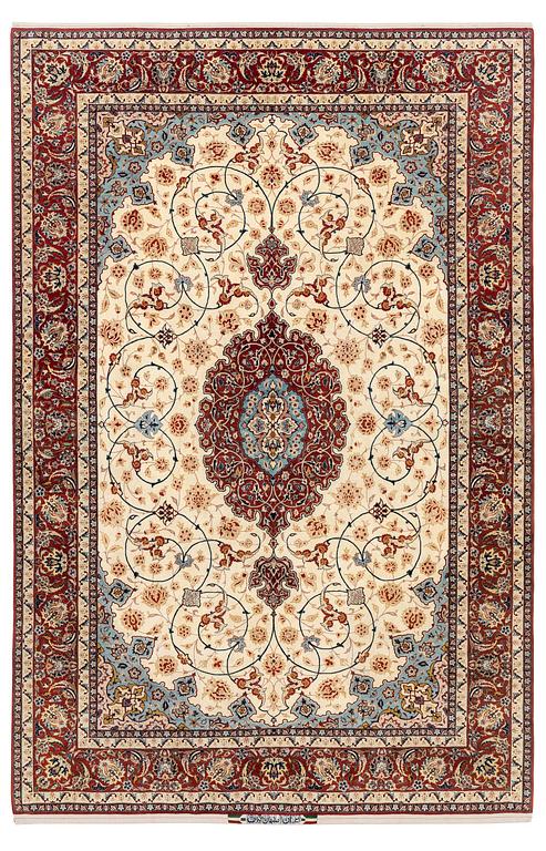 An Isfahan carpet, Central Persia, signed Akbaroff, c. 315 x 205 cm.