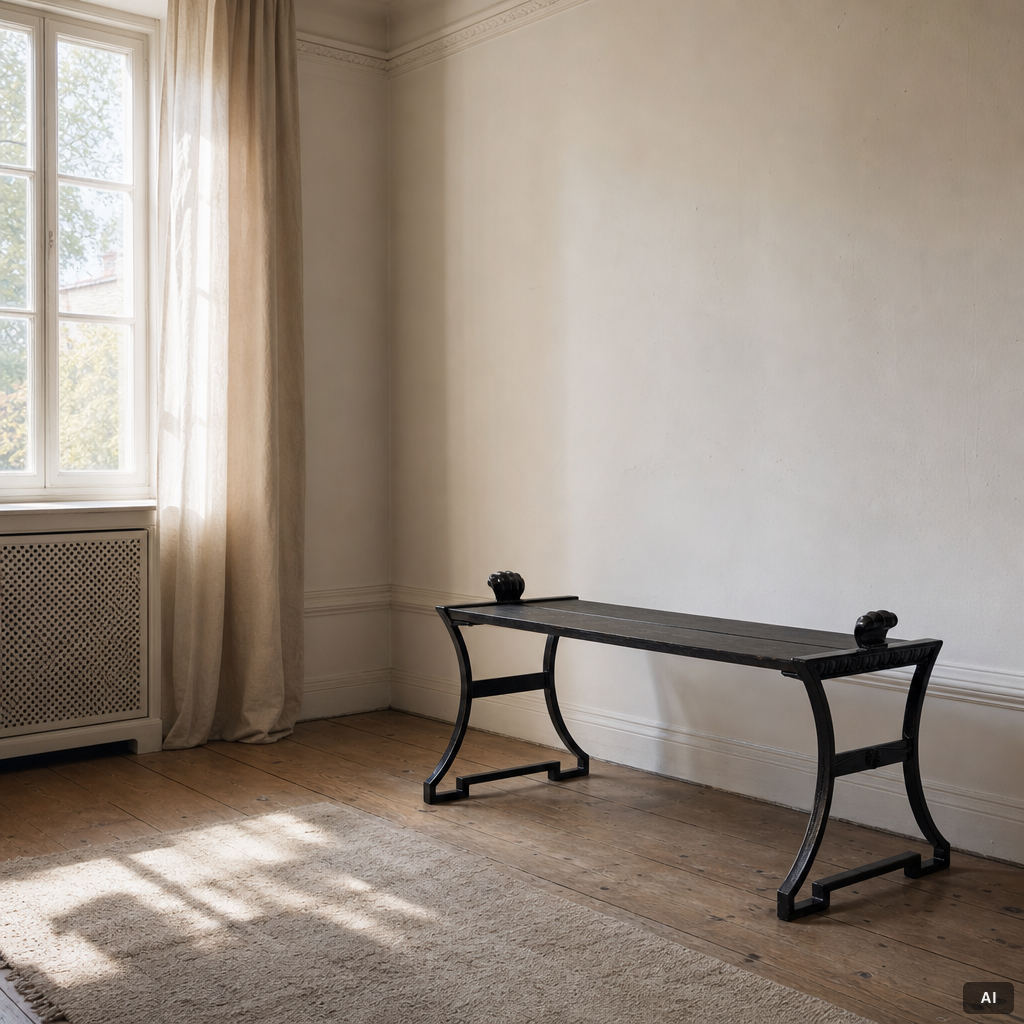 Folke Bensow, a "Sneckan" bench, Byarums Bruk, 21st century.