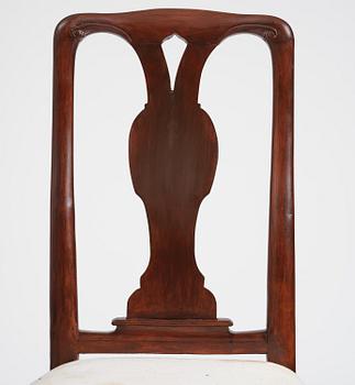Stolar, sex stycken, Stockholmsarbeten, 1700-taleta senare del, Rokoko.